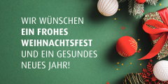Weihnachtsgruß: Frohes Weihnachtsfest und ein gesundes neues Jahr.