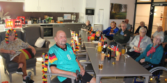 Geldern: BewohnerInnen schauen Fußball-WM.