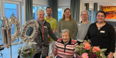 Dorsten: Bewohnerin bei ihrem 100. Geburtstag.