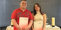 Dorsten: Maximilian Müller und Melitta Timakov als neue Pflegefachassistenzen.